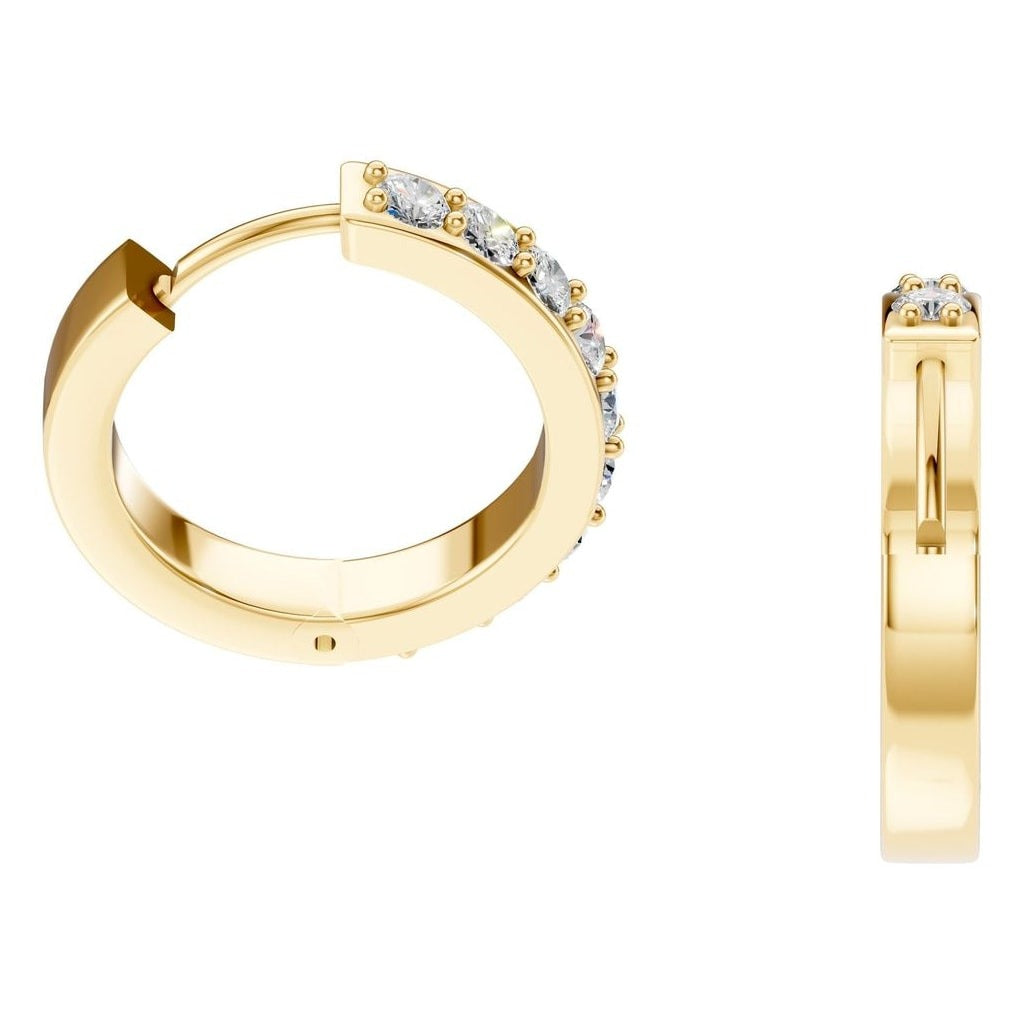 EA-1315 Yellow Gold Earrings SET - Side View