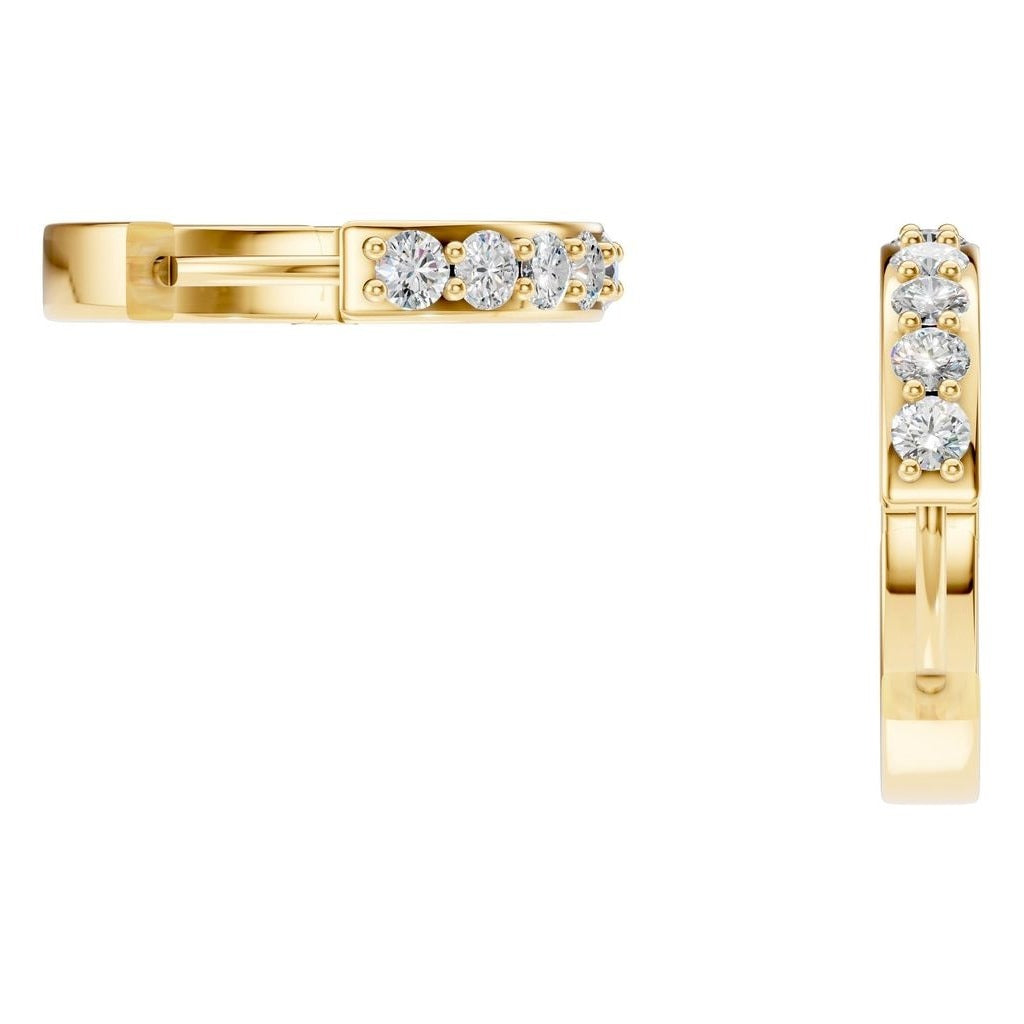 EA-1315 Yellow Gold Earrings SET - Back View