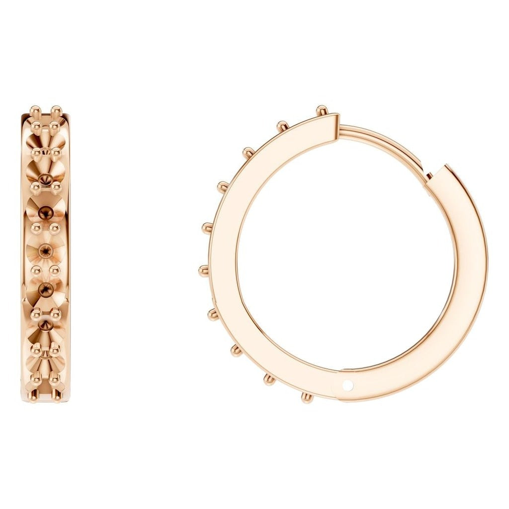 EA-1315 Rose Gold Earrings UNSET - Main View