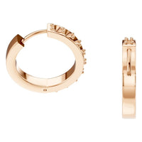EA-1315 Rose Gold Earrings UNSET - Side View