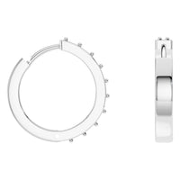 EA-1315 White Gold Earrings UNSET - Angle View