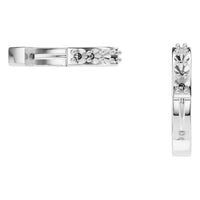 EA-1315 White Gold Earrings UNSET - Back View