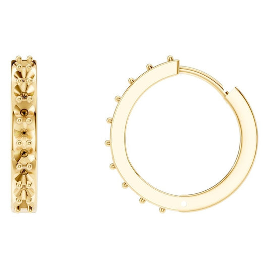 EA-1315 Yellow Gold Earrings UNSET - Main View