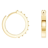 EA-1315 Yellow Gold Earrings UNSET - Angle View