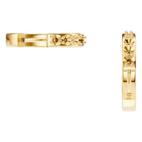 EA-1315 Yellow Gold Earrings UNSET - Back View