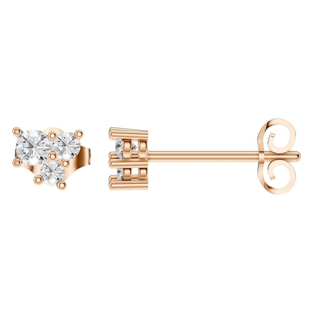 EA-1461 Rose Gold Earrings SET - Main View