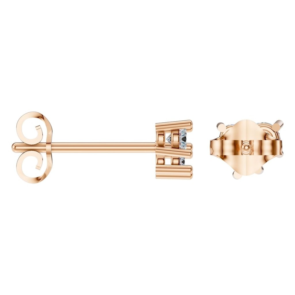 EA-1461 Rose Gold Earrings SET - ANGLE