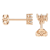 EA-1461 Rose Gold Earrings SET - Side View
