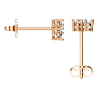 EA-1461 Rose Gold Earrings SET - BACK
