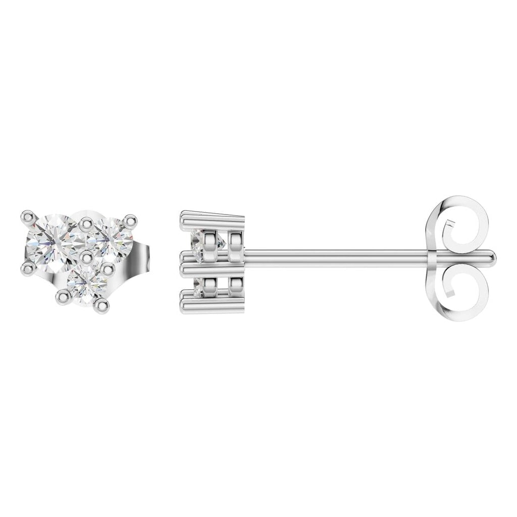 EA-1461 White Gold Earrings SET - Main View
