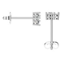 EA-1461 White Gold Earrings SET - BACK