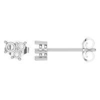 EA-1461 White Gold Earrings UNSET - Main View