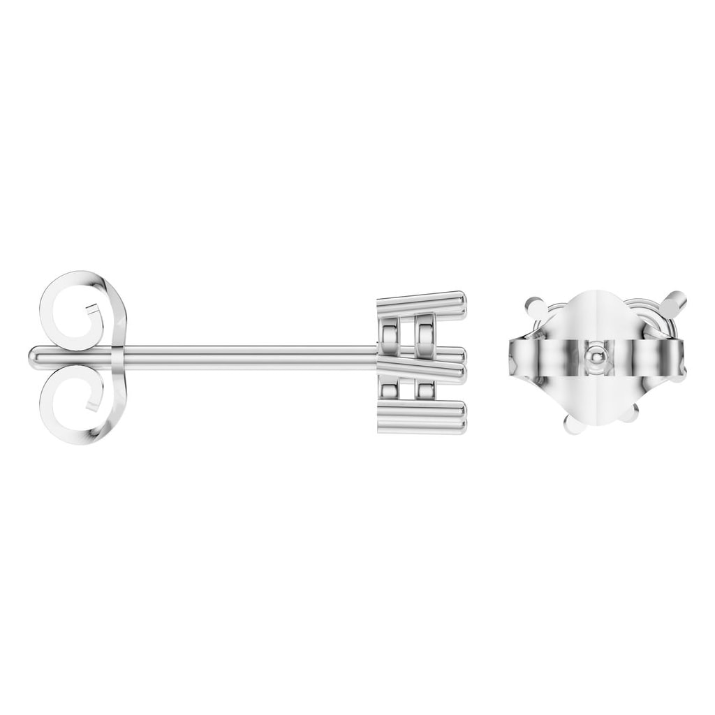 EA-1461 White Gold Earrings UNSET - ANGLE