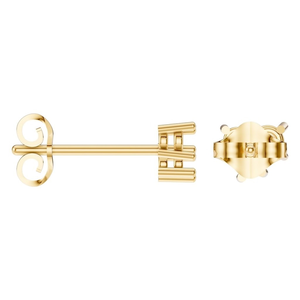 EA-1461 Yellow Gold Earrings UNSET - ANGLE