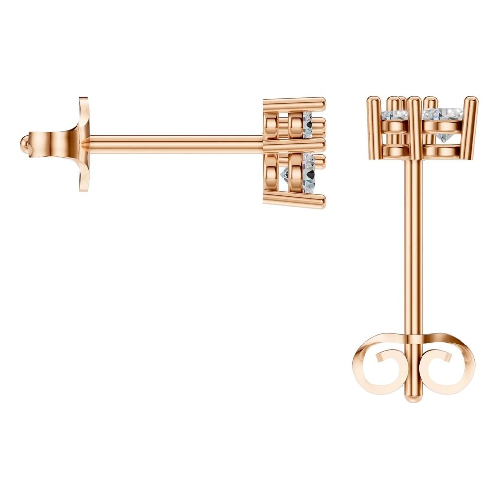 EA-1461 Rose Gold Earrings SET - BACK