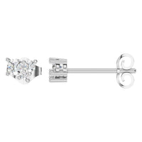 EA-1461 White Gold Earrings SET - Main View