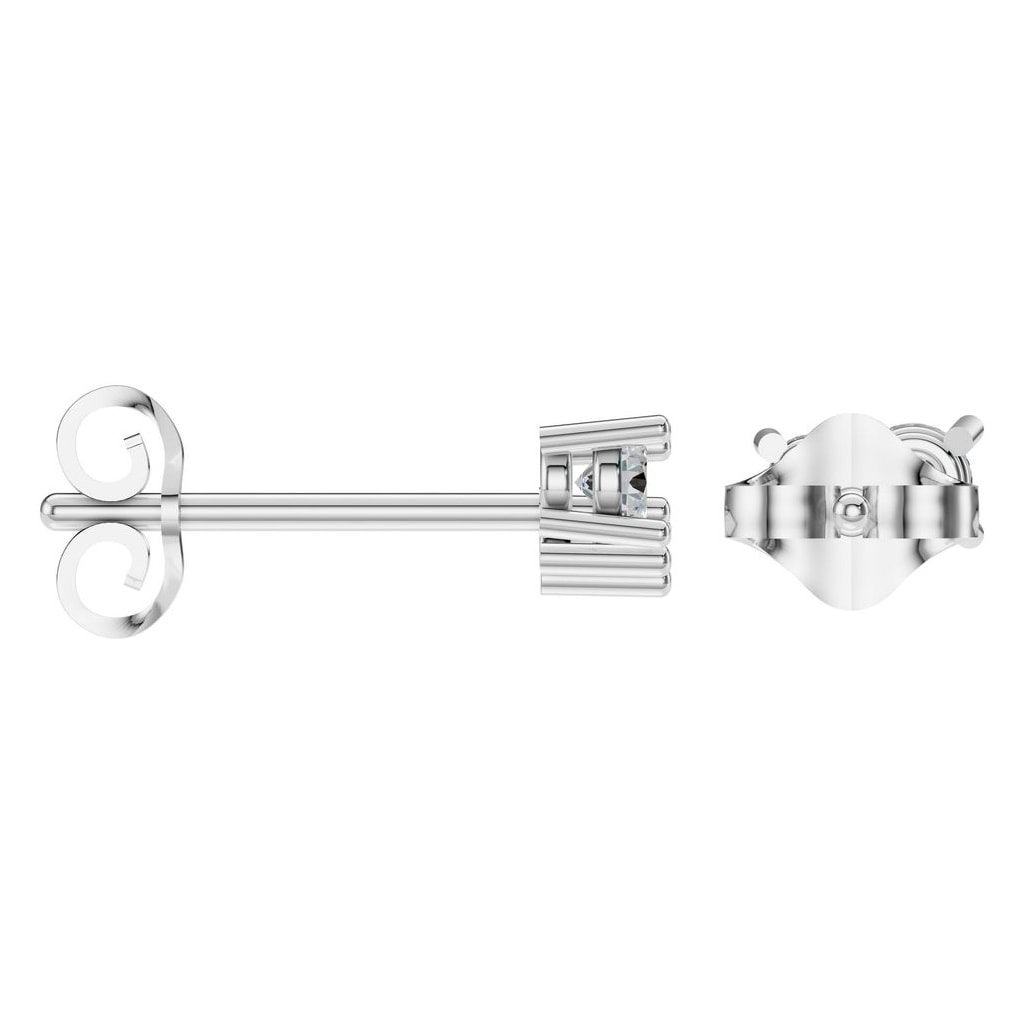 EA-1461 White Gold Earrings SET - ANGLE