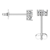 EA-1461 White Gold Earrings SET - BACK
