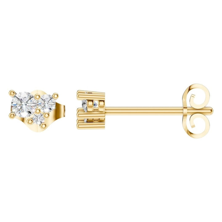 Three Stone Earrings Mounting - Round 2.8mm