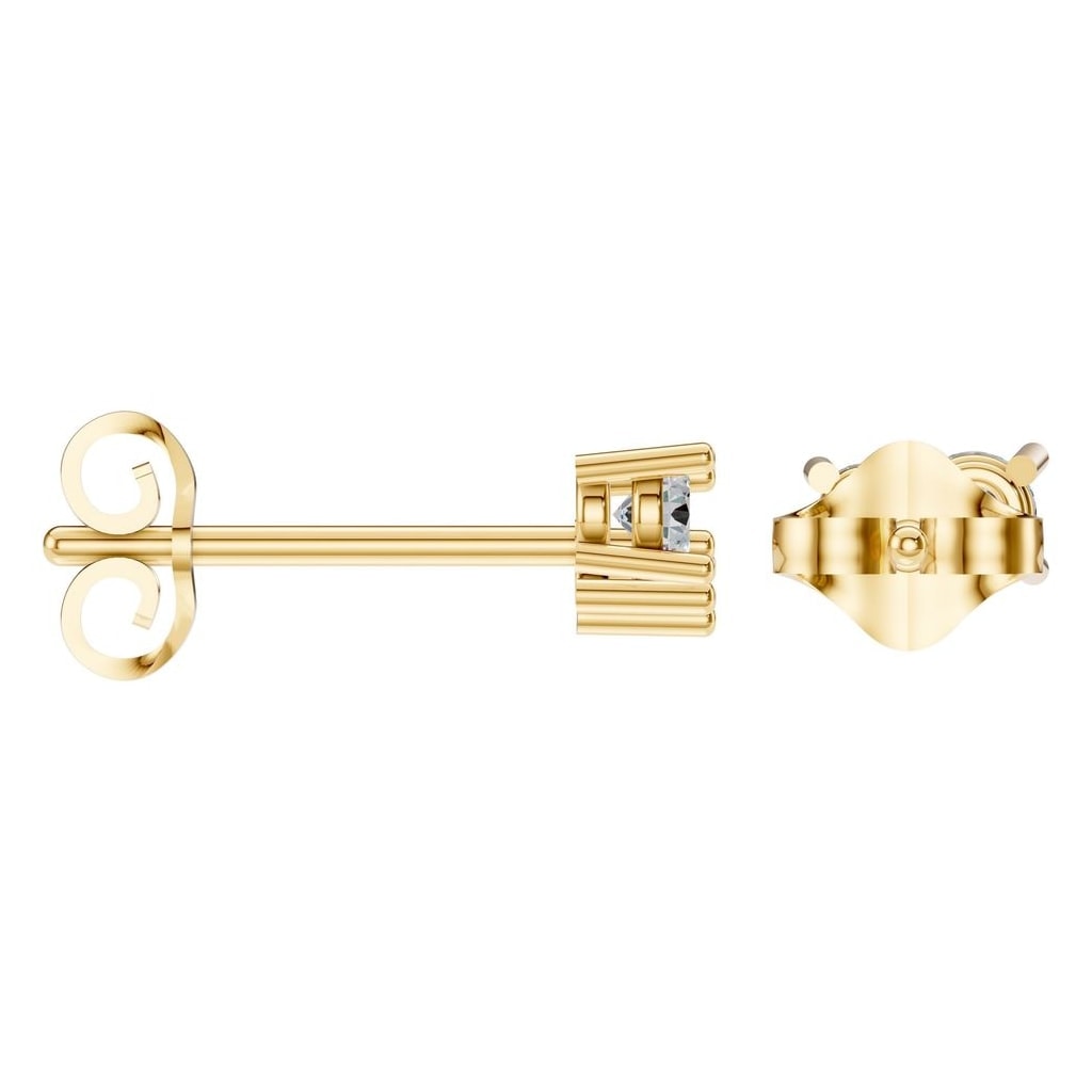 EA-1461 Yellow Gold Earrings SET - ANGLE