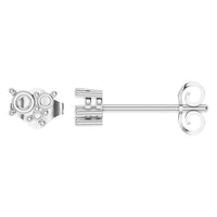 EA-1461 White Gold Earrings UNSET - Main View