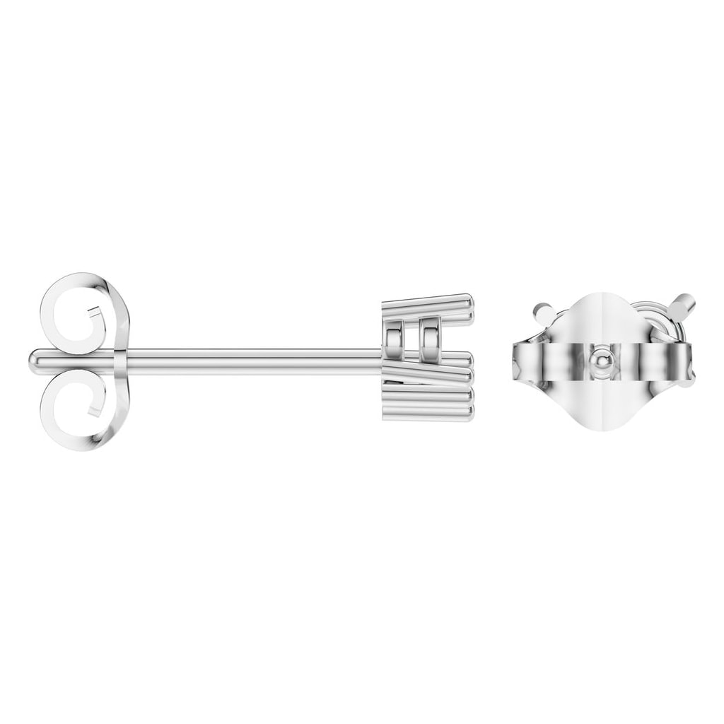 EA-1461 White Gold Earrings UNSET - ANGLE