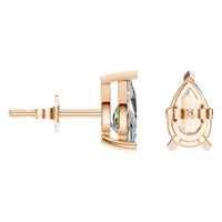 EA-1865 Rose Gold Earrings SET - Angle View