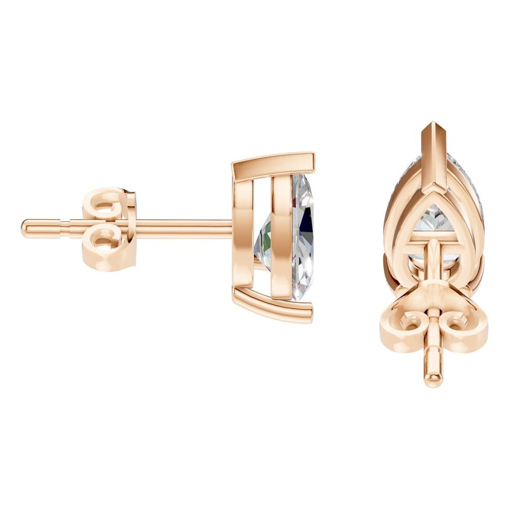 EA-1865 Rose Gold Earrings SET - Side View