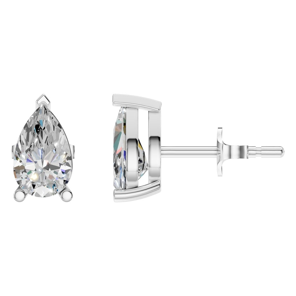 EA-1865 White Gold Earrings SET - Main View