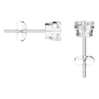 EA-1865 White Gold Earrings SET - Back View