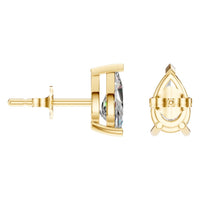 EA-1865 Yellow Gold Earrings SET - Angle View