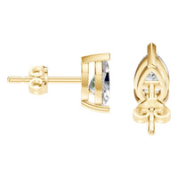 EA-1865 Yellow Gold Earrings SET - Side View