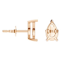 EA-1865 Rose Gold Earrings UNSET - Angle View