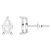 EA-1865 White Gold Earrings UNSET - Main View