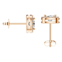 EA-1909 Rose Gold Earrings SET - Back View