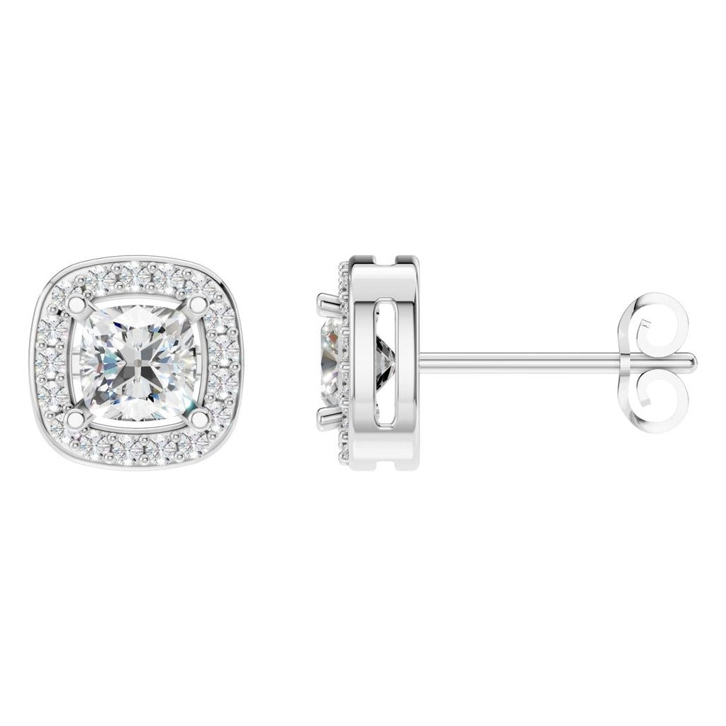EA-1909 White Gold Earrings SET - Main View