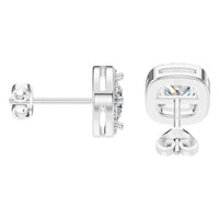 EA-1909 White Gold Earrings SET - Side View