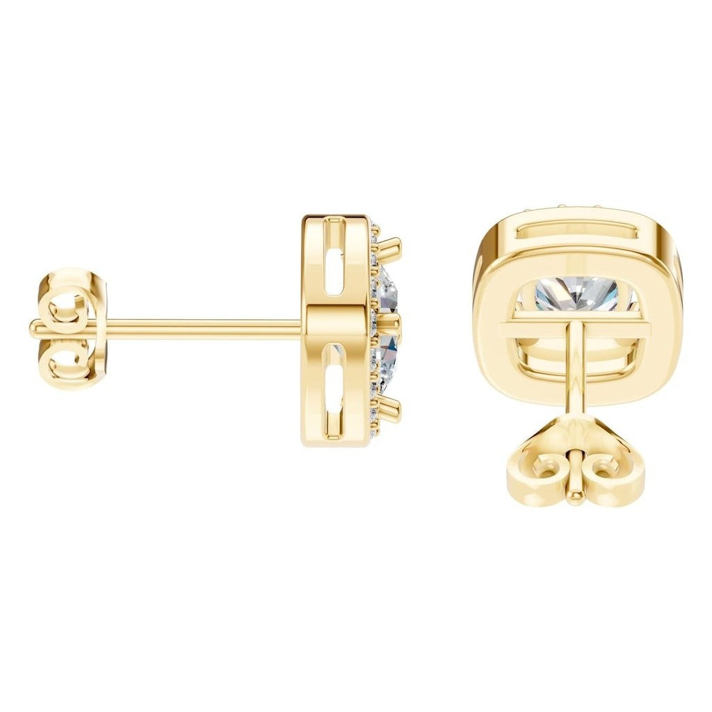 EA-1909 Yellow Gold Earrings SET - Side View