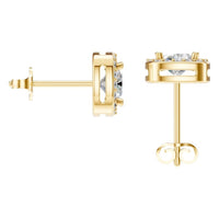 EA-1909 Yellow Gold Earrings SET - Back View