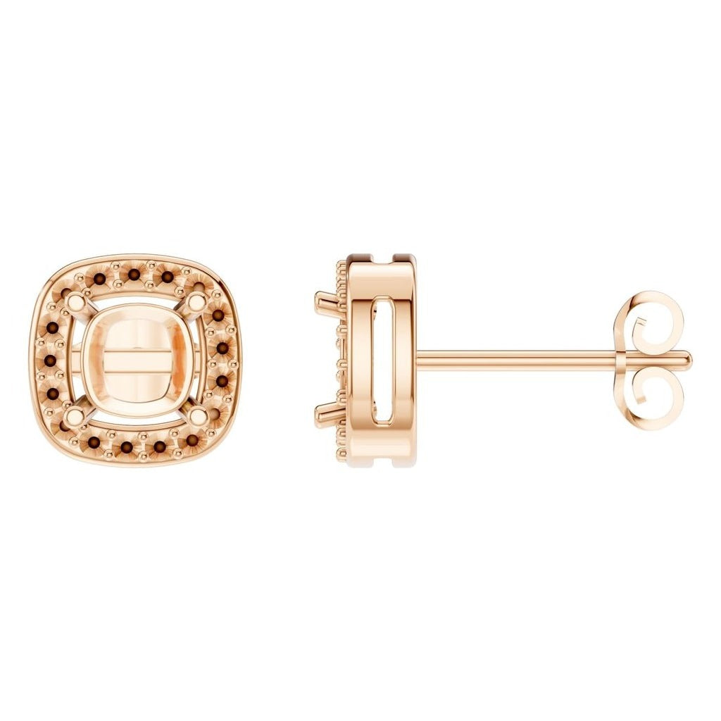 EA-1909 Rose Gold Earrings UNSET - Main View