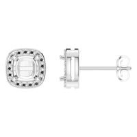 EA-1909 White Gold Earrings UNSET - Main View
