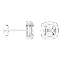 EA-1909 White Gold Earrings UNSET - Angle View
