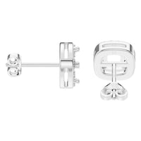 EA-1909 White Gold Earrings UNSET - Side View