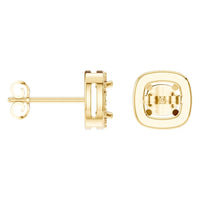EA-1909 Yellow Gold Earrings UNSET - Angle View