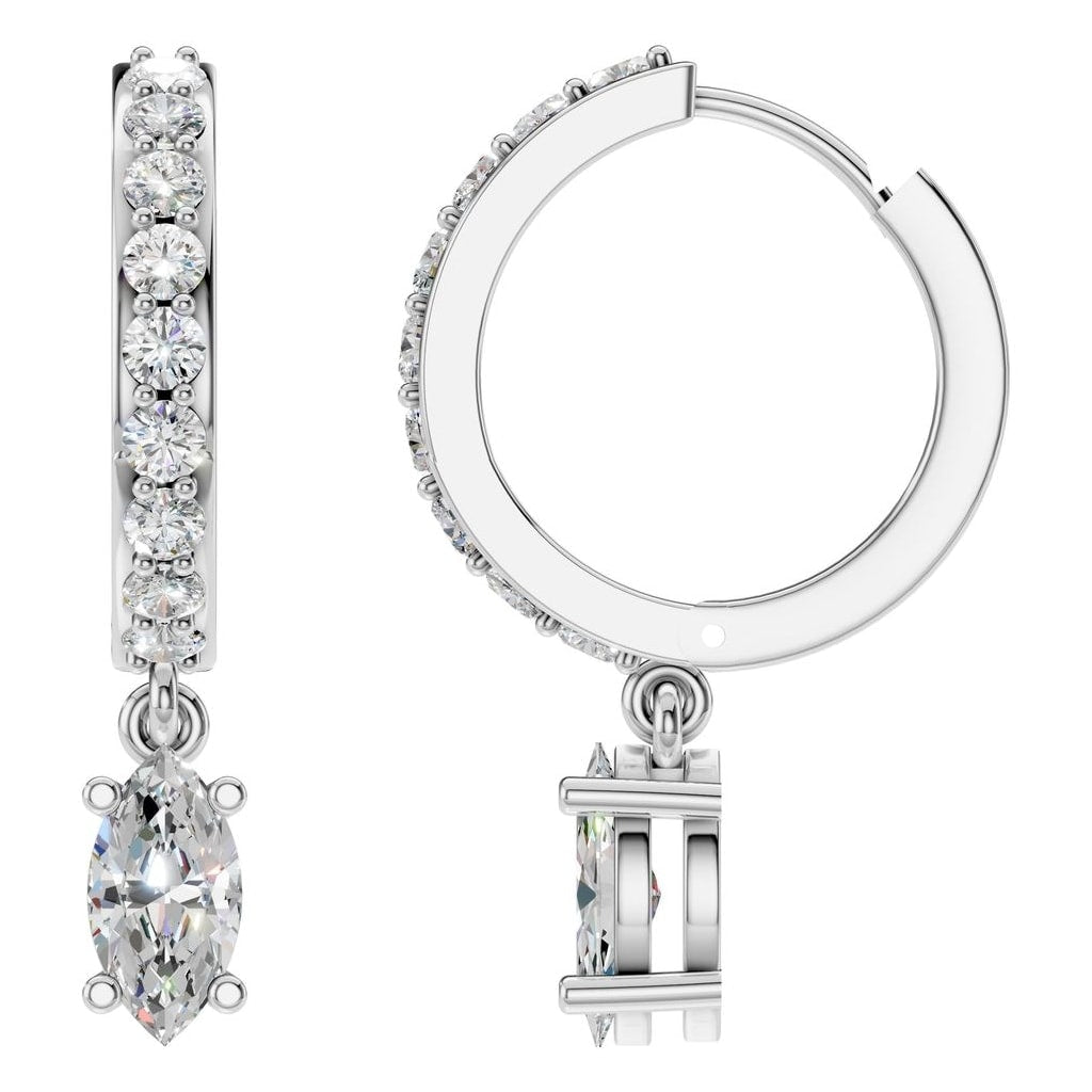 EA-2552 White Gold Earrings SET - Main View