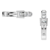 EA-2552 White Gold Earrings SET - BACK