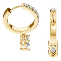 EA-2552 Yellow Gold Earrings SET - Side View