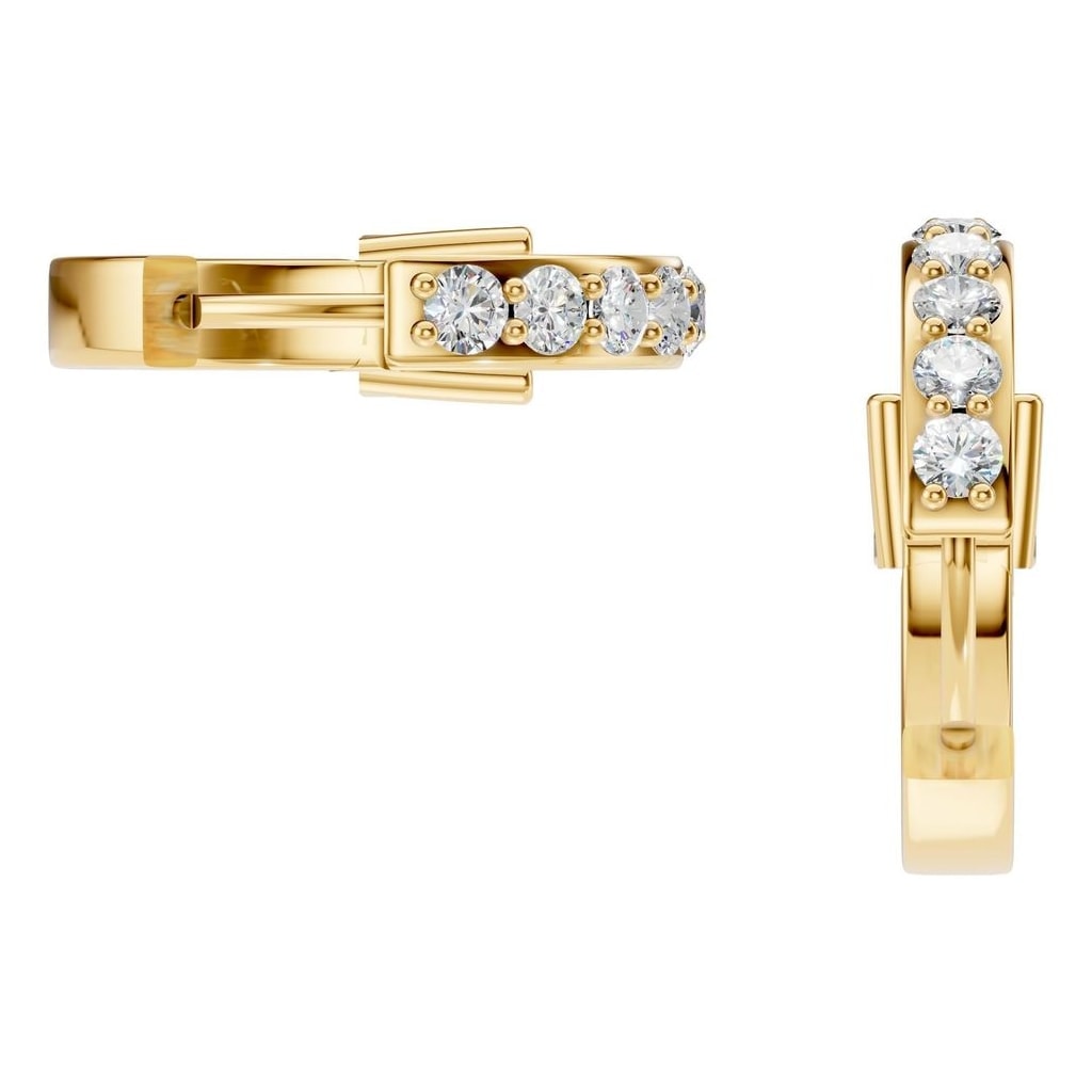 EA-2552 Yellow Gold Earrings SET - BACK