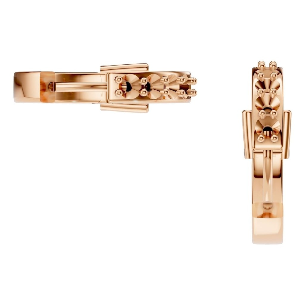 EA-2552 Rose Gold Earrings UNSET - BACK