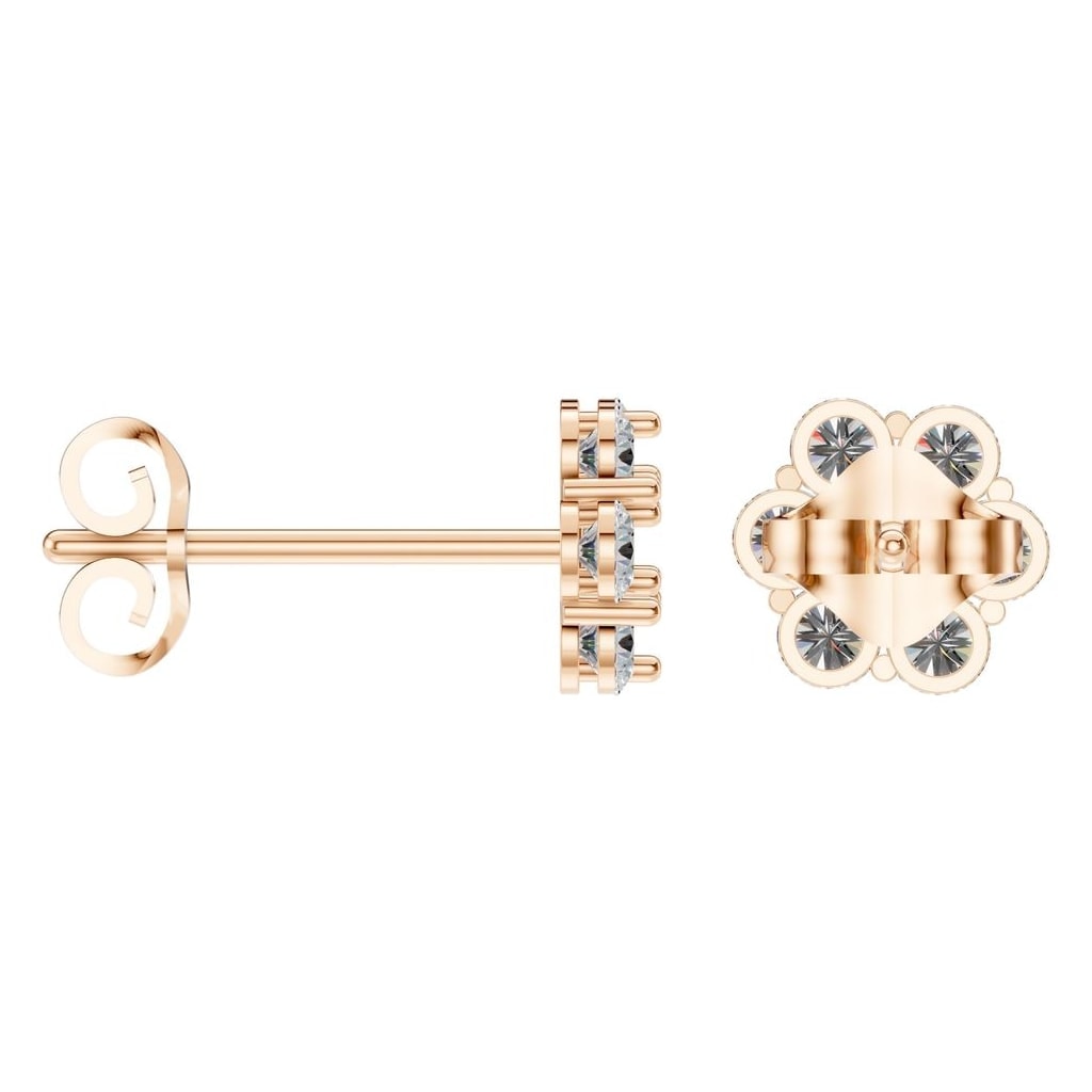 EA-2903 Rose Gold Earrings SET - ANGLE
